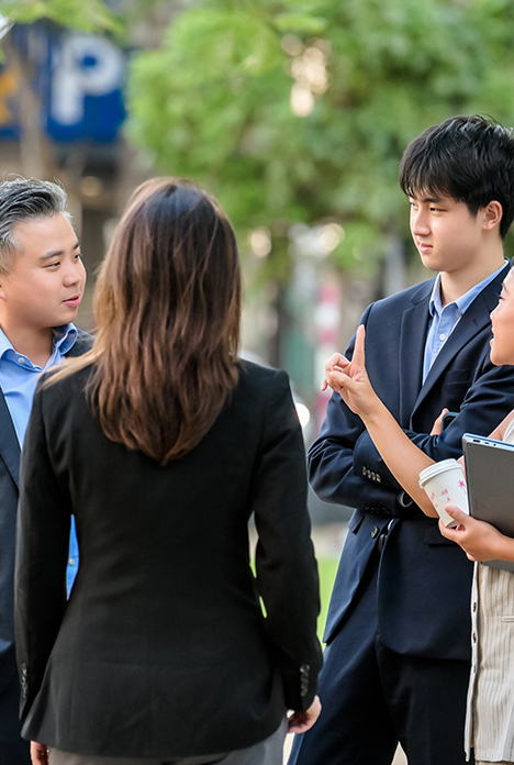 Business People Talking Outdoors 2